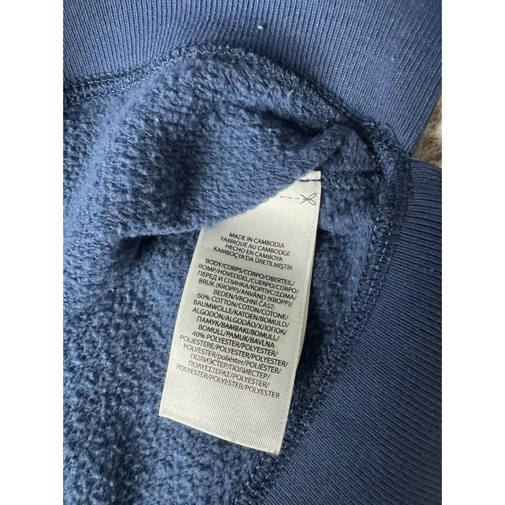 Polo Ralph Lauren Horse Logo Blue Fleece Lined SO SOFT Sweatshirt Size M - Picture 8 of 14